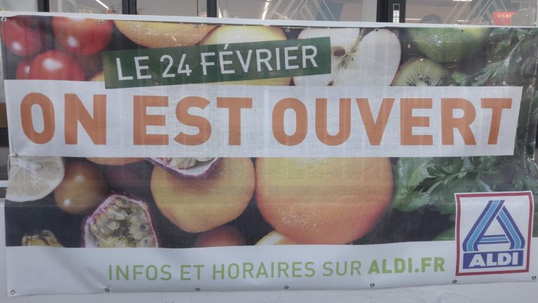 Ouverture du supermarché ALDI à Puiseux en France