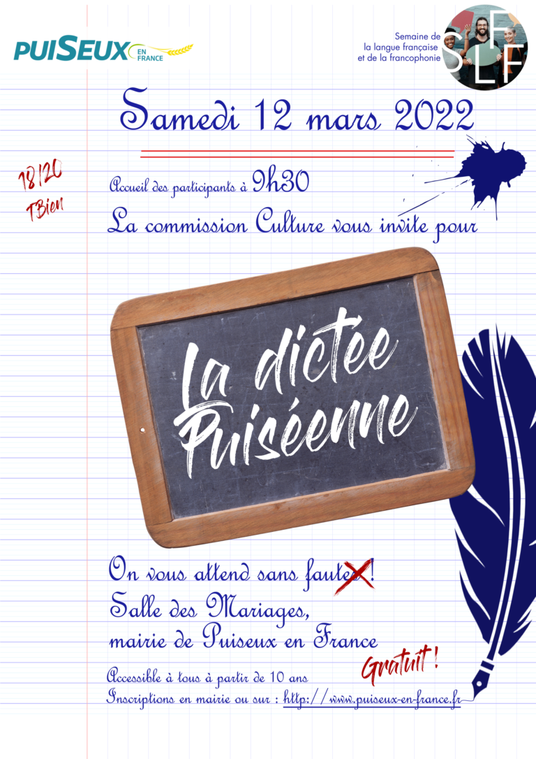 Grande dictée le 12 mars 2022 en mairie