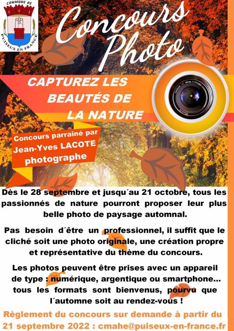 Concours photo l’automne à Puiseux en France