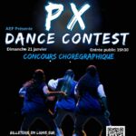 Pensez à prendre vos billets pour le premier Concours chorégraphique de danse à Puiseux en France: « PX Dance Contest » ce dimanche 21 janvier 2024 à partir de 15h30