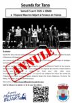 Annulation du concert de « Sounds for Tana »