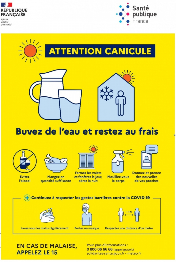 Vigilance orange canicule à partir du mercredi 12 août 2026 : prenez soin de vous