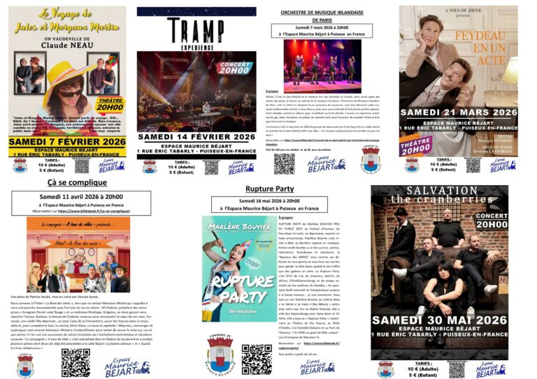 Faites plaisir à vos proches pour Noël, offrez-leur des places pour des concerts ou des places de théâtre à Puiseux en France