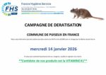 Campagne de dératisation du 14 janvier 2026