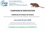 Campagne de dératisation le mercredi 24 juin 2026